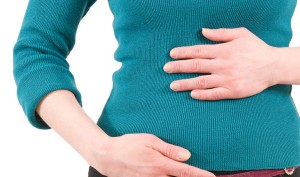 sweater lady with tummy rumble
